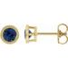 Round Bezel-Set Stud Earrings