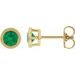 Round Bezel-Set Stud Earrings