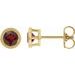 Round Bezel-Set Stud Earrings