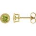 Round Bezel-Set Stud Earrings