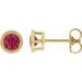 Round Bezel-Set Stud Earrings