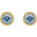 Round Bezel-Set Stud Earrings