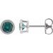 Round Bezel-Set Stud Earrings