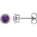 Round Bezel-Set Stud Earrings