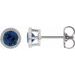 Round Bezel-Set Stud Earrings