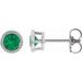 Round Bezel-Set Stud Earrings