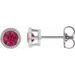 Round Bezel-Set Stud Earrings