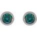 Round Bezel-Set Stud Earrings