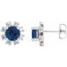Round 4-Prong Halo-Style Earrings