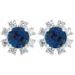 Round 4-Prong Halo-Style Earrings