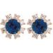 Round 4-Prong Halo-Style Earrings