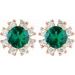 Round 4-Prong Halo-Style Earrings