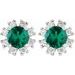 Round 4-Prong Halo-Style Earrings