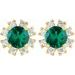 Round 4-Prong Halo-Style Earrings