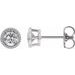 Round Bezel-Set Stud Earrings