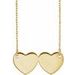 Engravable Double Heart Necklace or Center