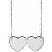 Engravable Double Heart Necklace or Center