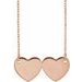 Engravable Double Heart Necklace or Center