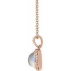 Cabochon Halo-Style Necklace or Pendant