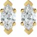 Marquise 6-Prong V-End Stud Earrings