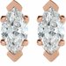 Marquise 6-Prong V-End Stud Earrings