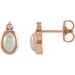 Cabochon Bezel-Set Earrings