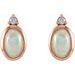 Cabochon Bezel-Set Earrings