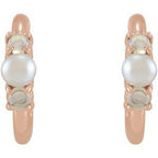 Pearl Huggie Earrings