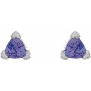 Trillion 3-Prong V-End Earrings