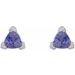 Trillion 3-Prong V-End Earrings