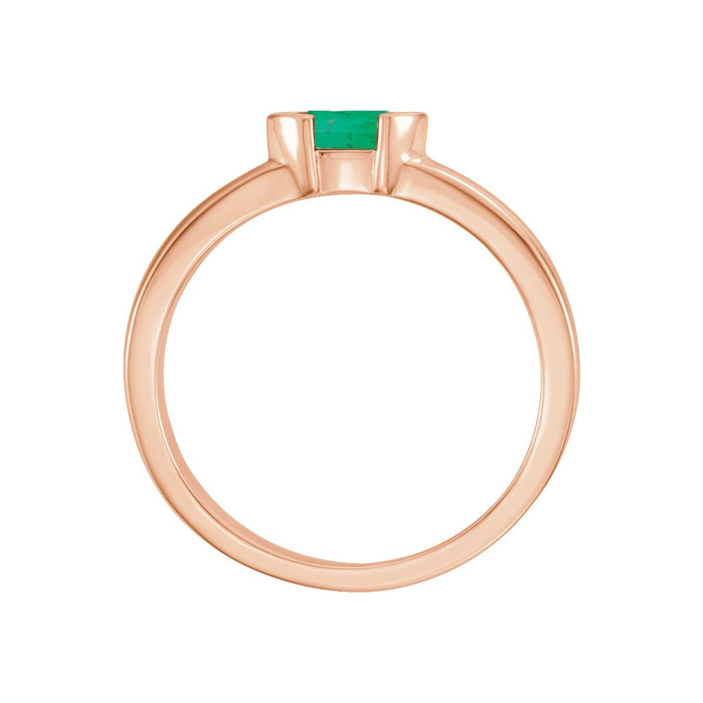 Half-Bezel Family Stackable Ring