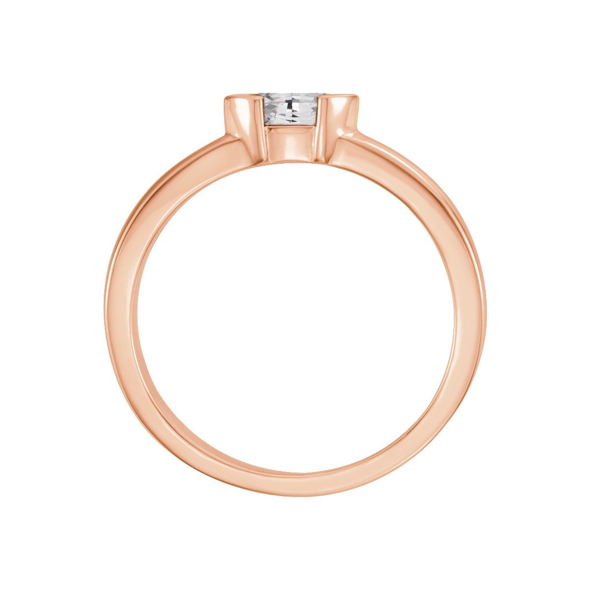 Half-Bezel Family Stackable Ring