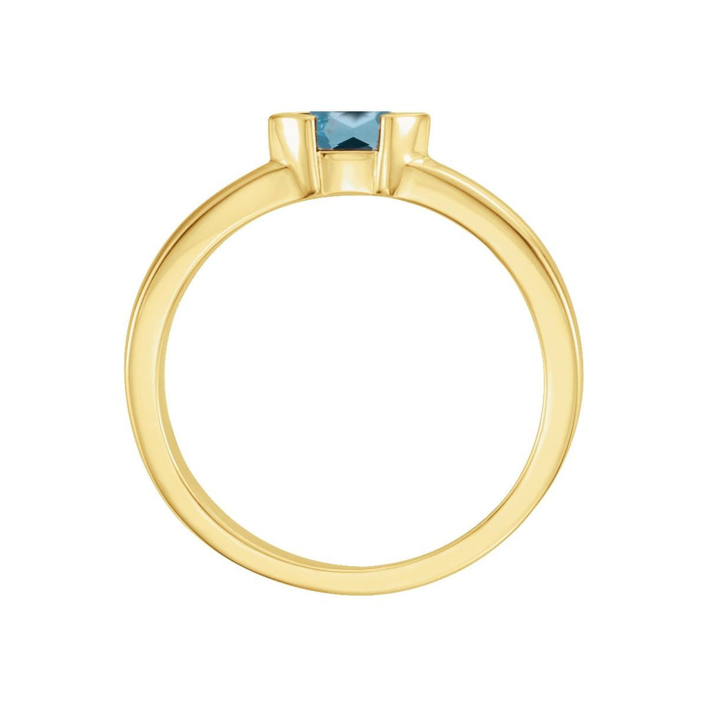 Half-Bezel Family Stackable Ring