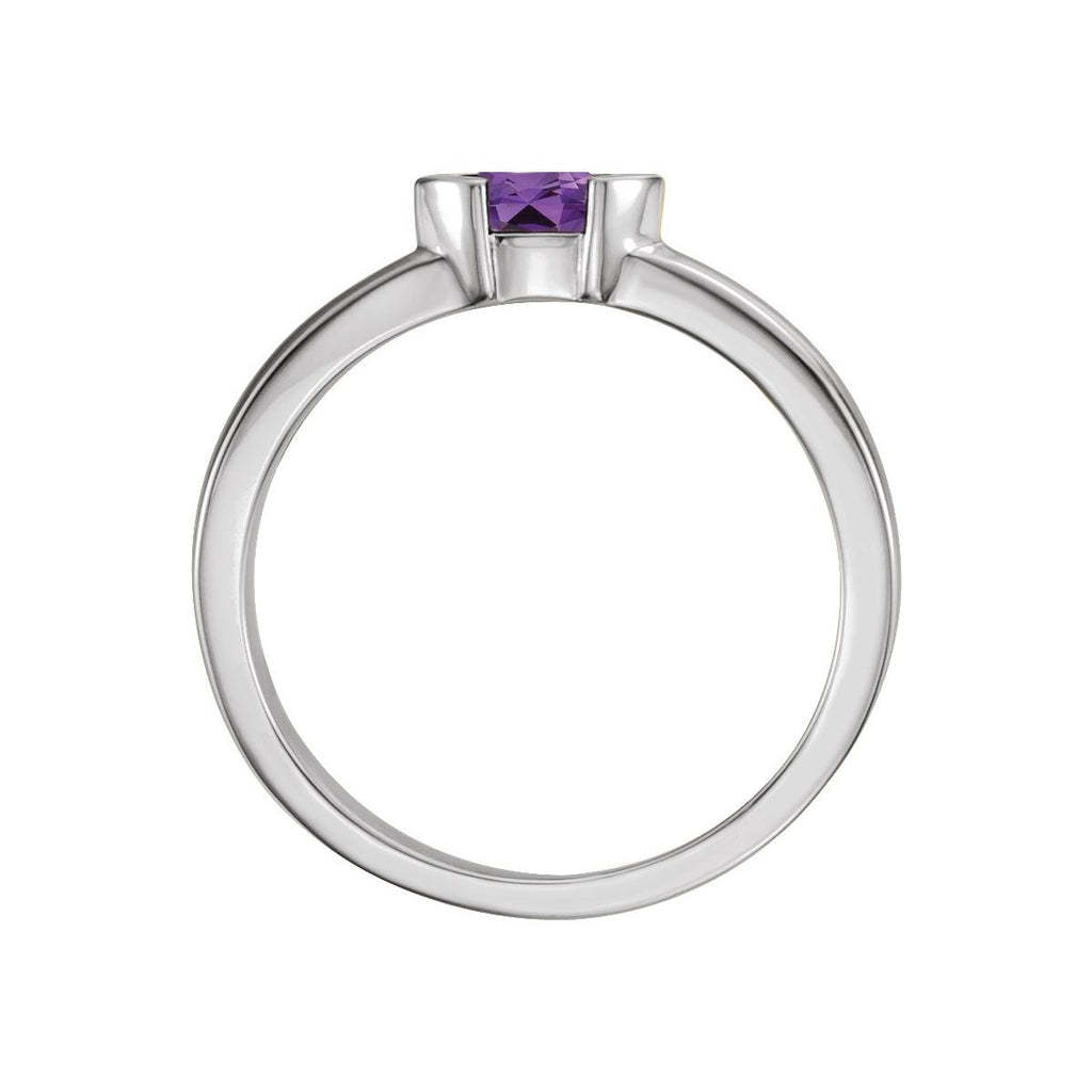 Half-Bezel Family Stackable Ring