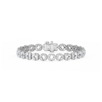 8 ctw Marquise LGD Open Flower Bracelet  - 7 Inches