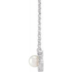 Halo-Style Pearl Necklace or Center
