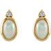 Cabochon Bezel-Set Earrings