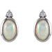 Cabochon Bezel-Set Earrings