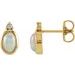 Cabochon Bezel-Set Earrings