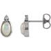 Cabochon Bezel-Set Earrings