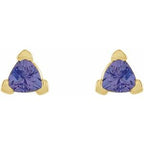 Trillion 3-Prong V-End Earrings