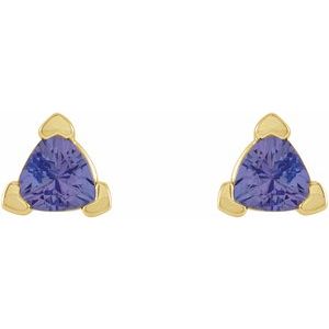 Trillion 3-Prong V-End Earrings