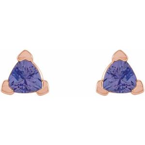 Trillion 3-Prong V-End Earrings