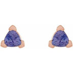 Trillion 3-Prong V-End Earrings