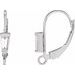 Tapered Baguette Lever Back Earring Top
