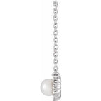 Halo-Style Pearl Necklace or Center