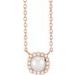 Halo-Style Pearl Necklace or Center