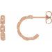 Accented Chain Link Huggies