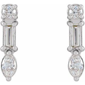 Multi-Shape Bar Earrings