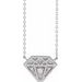 Tiny Diamond Necklace or Center